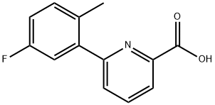 6-(5-氟-2-甲基苯基)吡啶甲酸 结构式