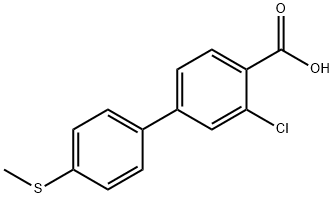 2-Chloro-4-(4-Methylthiophenyl)benzoic acid 结构式