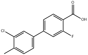 3'-氯-3-氟-4'-甲基-[1,1'-联苯]-4-羧酸 结构式