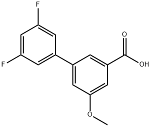 3',5'-Difluoro-5-Methoxy-[1,1'-biphenyl]-3-carboxylic acid 结构式