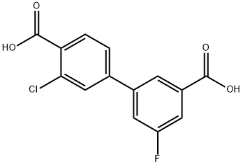 3'-氯-5-氟-[1,1'-联苯]-3,4'-二羧酸 结构式