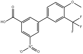 3-(4-Methoxy-3-trifluoroMethylphenyl)-5-nitrobenzoic acid 结构式