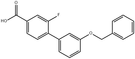 4-(3-苄氧基苯基)-3-氟苯甲酸 结构式