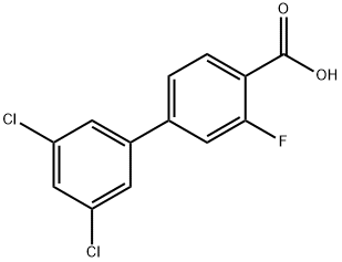 3',5'-Dichloro-3-fluoro-[1,1'-biphenyl]-4-carboxylic acid 结构式