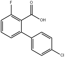 4'-氯-3-氟-[1,1'-联苯]-2-羧酸 结构式