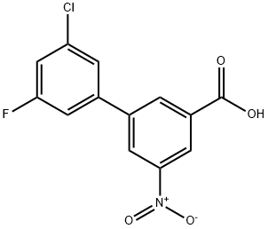 3'-氯-5'-氟-5-硝基-[1,1'-联苯]-3-羧酸 结构式