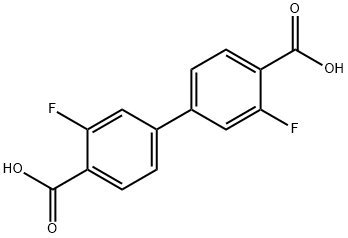 4-(4-Carboxy-3-fluorophenyl)-2-fluorobenzoic acid 结构式