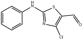 4-CHLORO-2-PHENYLAMINO-THIAZOLE-5-CARBALDEHYDE 结构式