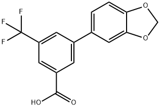 3-(3,4-Methylenedioxyphenyl)-5-trifluoroMethylbenzoic acid 结构式