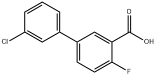 3'-氯-4-氟-[1,1'-联苯]-3-羧酸 结构式