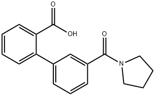 2-(3-吡咯烷羰基苯基)苯甲酸 结构式