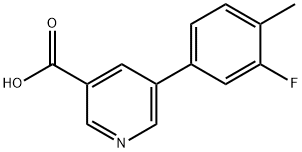 5-(3-氟-4-甲基苯基)烟酸 结构式