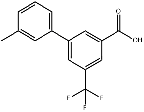 3'-甲基-5-(三氟甲基)-[1,1'-联苯]-3-甲酸 结构式