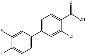 2-氯-4-(3,4-二氟苯基)苯甲酸 结构式