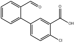 4-氯-2'-甲酰基-[1,1'-联苯]-3-羧酸 结构式