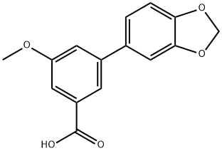 5-Methoxy-3-(3,4-Methylenedioxyphenyl)benzoic acid 结构式