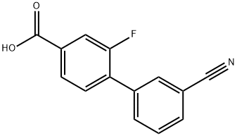 4-(3-氰基苯基)-3-氟苯甲酸 结构式