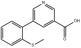 5-(2-甲硫基苯基)烟酸 结构式