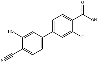 4'-氰基-3-氟-3'-羟基-[1,1'-联苯]-4-羧酸 结构式