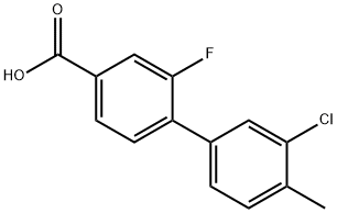 3-氯-2-氟-4-甲基-[1,1-联苯]-4-羧酸 结构式