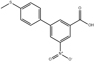 3-(4-甲硫基苯基)-5-硝基苯甲酸 结构式