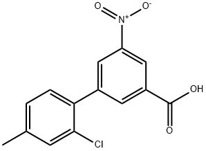 2'-氯-4'-甲基-5-硝基-[1,1'-联苯]-3-羧酸 结构式