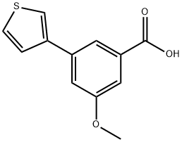 5-Methoxy-3-(thiophen-3-yl)benzoic acid 结构式