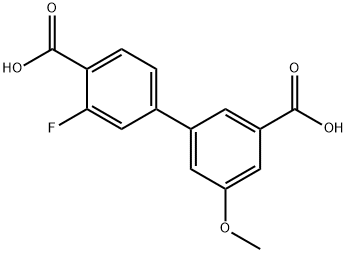 3-(4-羧基-3-氟苯基)-5-甲氧基苯甲酸 结构式