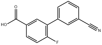 3'-氰基-6-氟-[1,1'-联苯]-3-羧酸 结构式