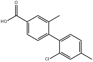 2-氯-2,4-二甲基-[1,1-联苯]-4-羧酸 结构式