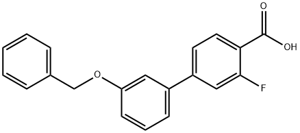 4-(3-苄氧基苯基)-2-氟苯甲酸 结构式