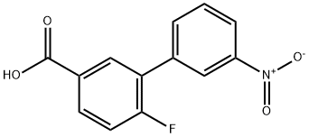 4-Fluoro-3-(3-nitrophenyl)benzoic acid 结构式
