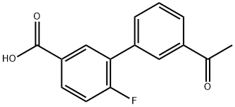 3-(3-Acetylphenyl)-4-fluorobenzoic acid 结构式