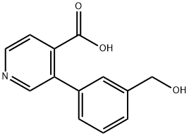 3-(3-羟甲基苯基)异烟酸 结构式