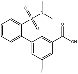 2'-(N,N-二甲基氨磺酰基)-5-氟-[1,1'-联苯]-3-羧酸 结构式