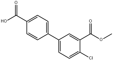 4-(4-Chloro-3-Methoxycarbonylphenyl)benzoic acid 结构式