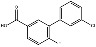 3(3-氯苯基)-4-氟苯甲酸 结构式