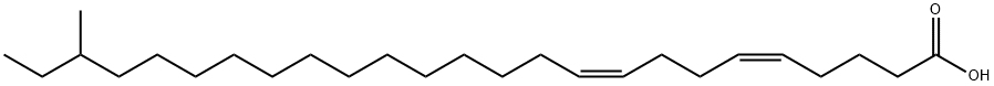 23-methyl-5,9-pentacosadienoc acid 结构式