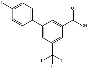 4'-Fluoro-5-(trifluoroMethyl)-[1,1'-biphenyl]-3-carboxylic acid 结构式