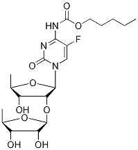 2'-O-(5'-脱氧-Β-D-呋喃核糖基)卡培他滨 结构式