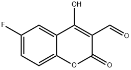 6-FLUORO-4-HYDROXY-2-OXO-2H-CHROMENE-3-CARBALDEHYDE 结构式