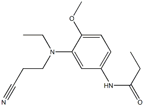 N-(3-(2-(2-cyanoethoxy)ethylamino)-4-methoxyphenyl)propionamide 结构式