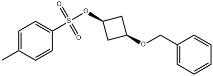 (1S,3S)-3-(苄氧基)环丁基4-甲基苯磺酸酯 结构式