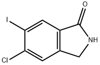 5-氯-6-碘异吲哚啉-1-酮 结构式