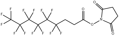 N-琥珀酰亚胺基 4,4,5,5,6,6,7,7,8,8,9,9,9-十三氟壬酸酯 结构式