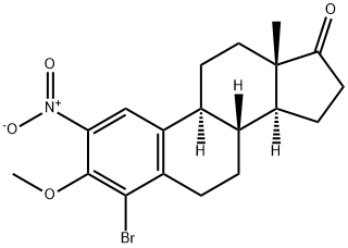 4-bromo-3-methoxy-2-nitro-1,3,5(10)-estratriene-17-one 结构式