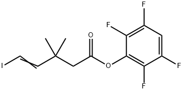 2,3,5,6-tetrafluorophenyl-3,3-dimethyl-5-iodo-4-pentenoate 结构式