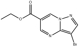 3-溴吡唑并[1,5-A]嘧啶-6-羧酸乙酯 结构式