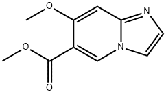 IMidazo[1,2-a]pyridine-6-carboxylic acid, 7-Methoxy-, Methyl ester 结构式