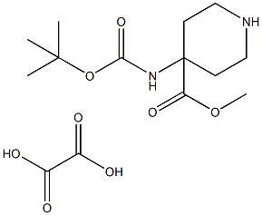 4-N-BOC-氨基-异烟油酸甲酯草酸盐 结构式